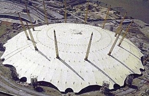 dakvormen, koepeldak, millennium dome, londen