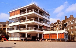 betonnen skelet, skeletbouw van beton, openluchtschool amsterdam (bron onbekend)